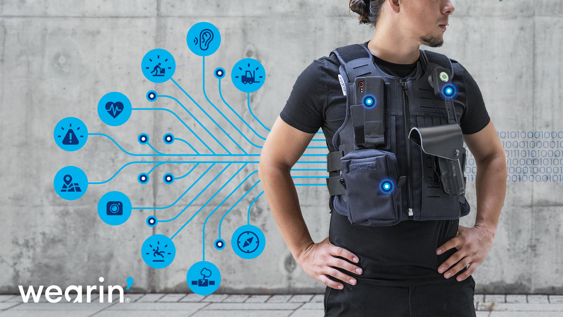 Connected wear. Security Vest. Компания Tactical solution.